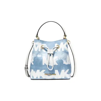 MICHAEL KORS Suri Canvas Bucket Bag Handbag Shoulder Bag Crossbody Bag Small Size Women's Sky Blue
