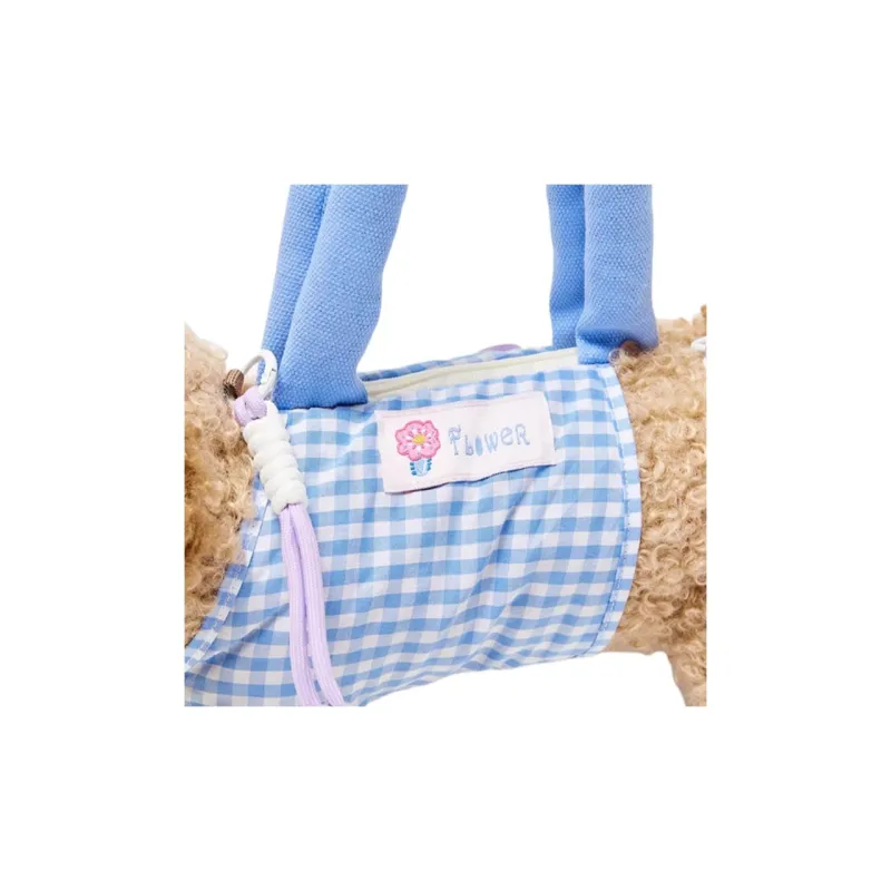 Three Blessings Fabric Handbag Medium Size Women's Brown Puppy/White Puppy/Kitten-3