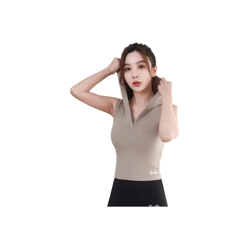 Barbie Yoga T Shirt Khaki[with Fixed Pads]-0