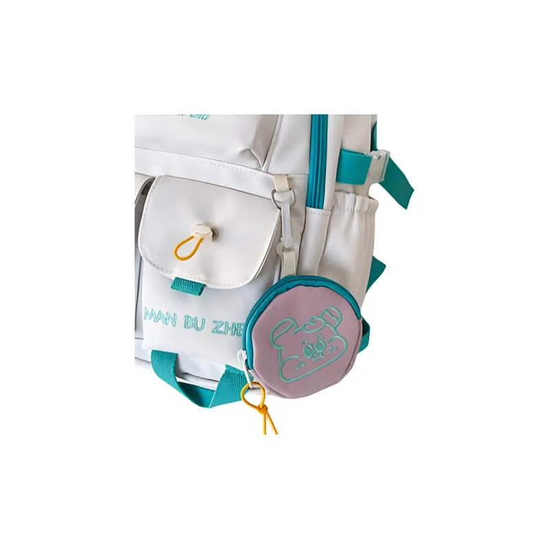 Alcohol Dragon Nylon Backpack Women's Multicolor-6