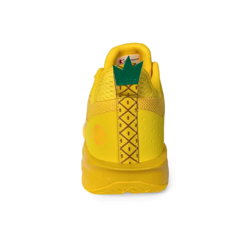 QIAODAN FE3.0 Bumblebee Cushioning Grip Anti Twist Breathable Slip Resistant Low Top Basketball Shoes Men's Yellow-4