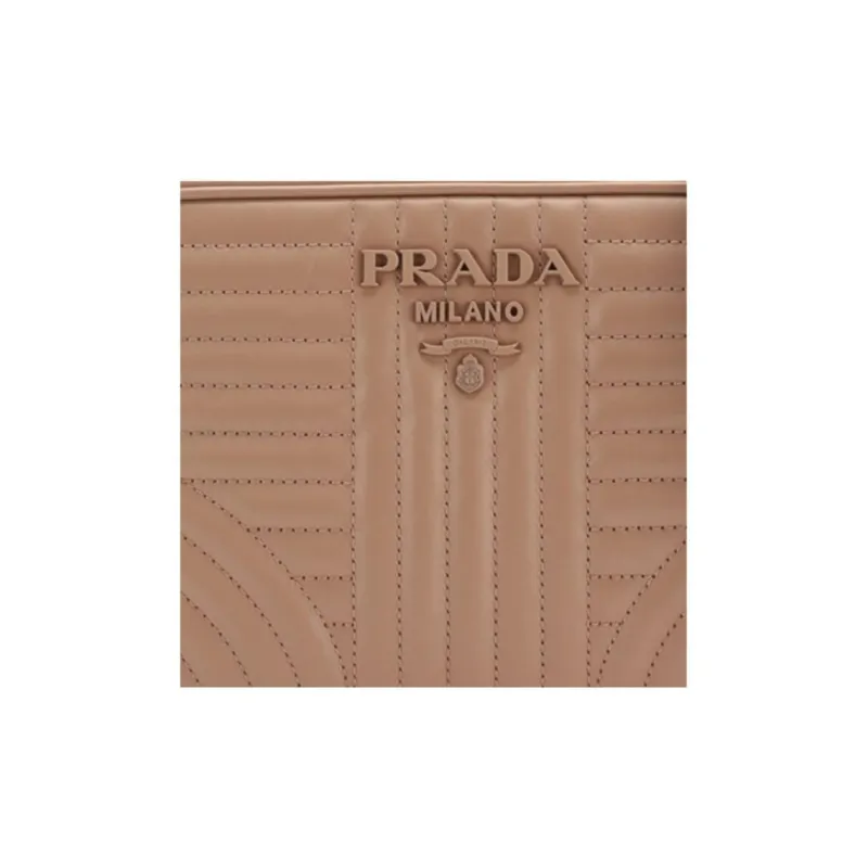 PRADA Cow Leather Small Square Bag, Chain Bag, Shoulder Bag Women's Brown-4