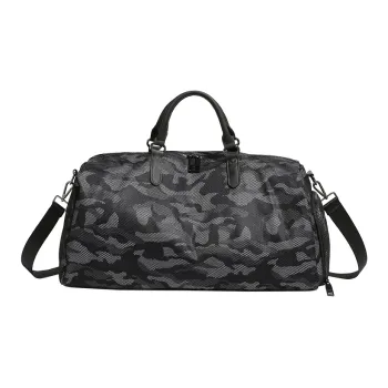 DOSRFINI PVC Gym Bag Medium Size Unisex Black