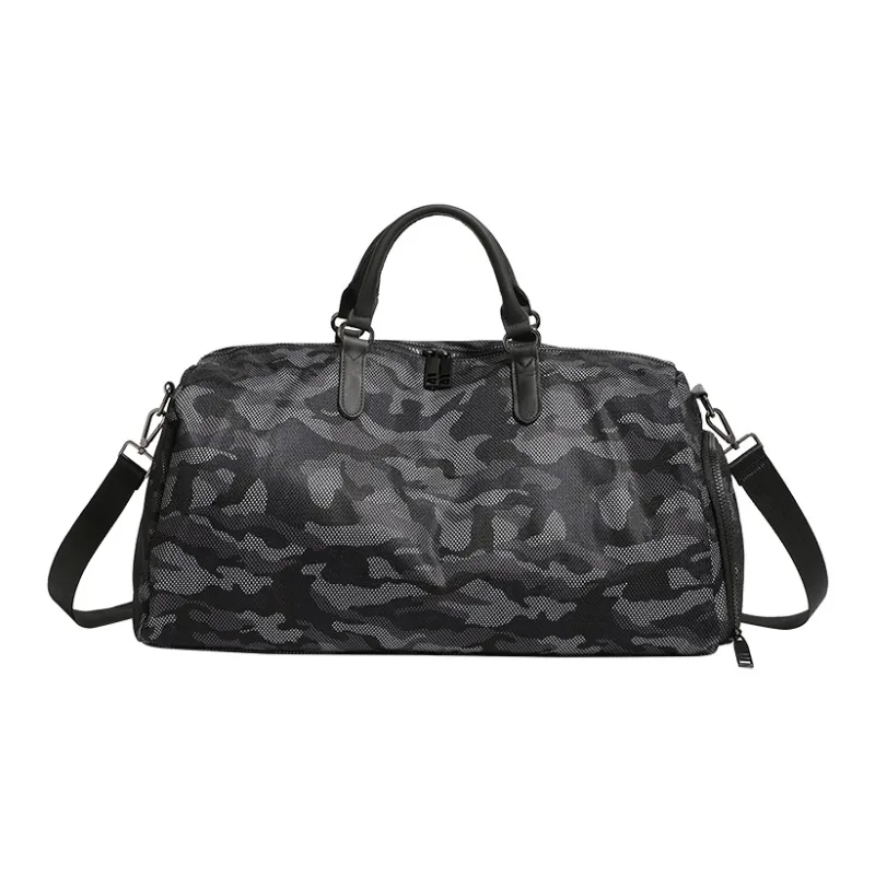DOSRFINI PVC Gym Bag Medium Size Unisex Black-0