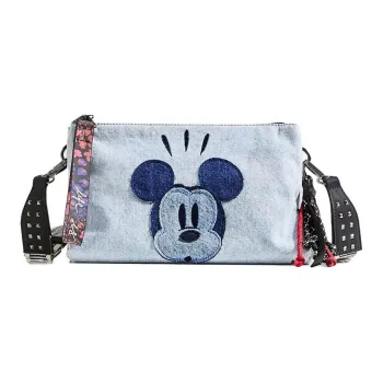 Desigual Cotton Shoulder Bag Women's Light Blue