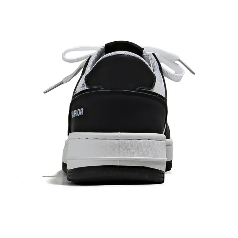 Warrior Low Top Skateboard Shoes Men's White Black Bamboo-4