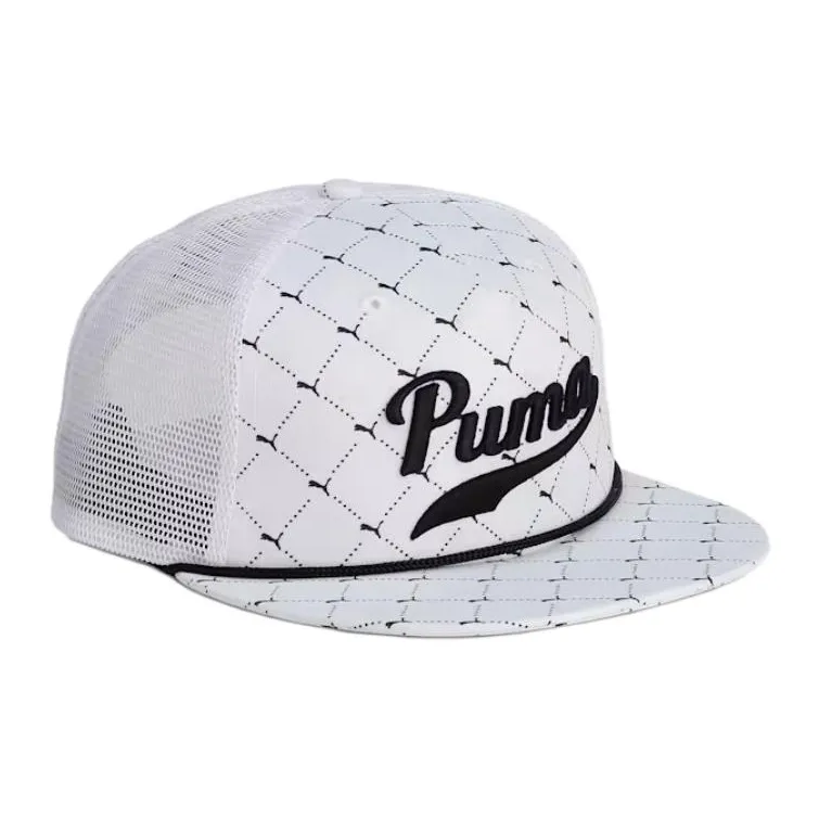 PUMA Polyester Baseball Caps Men's White-0