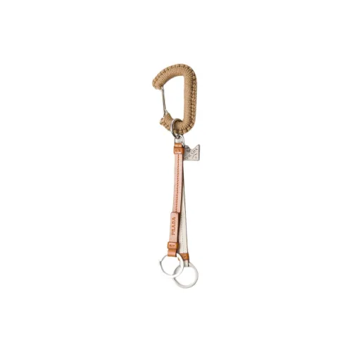 PRADA Leather Bag Charm Bag Merch Unisex Camel Brown