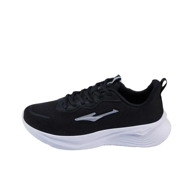 Erke Cushioning Anti Slip Wear Resistant Breathability Running Shoes Men's Black-0