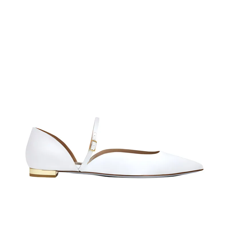 AQUAZZURA Bellezza Casual Single Shoes Women's White-1