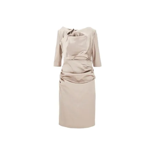 Talbot Runhof Long Sleeved Dress Women's Khaki