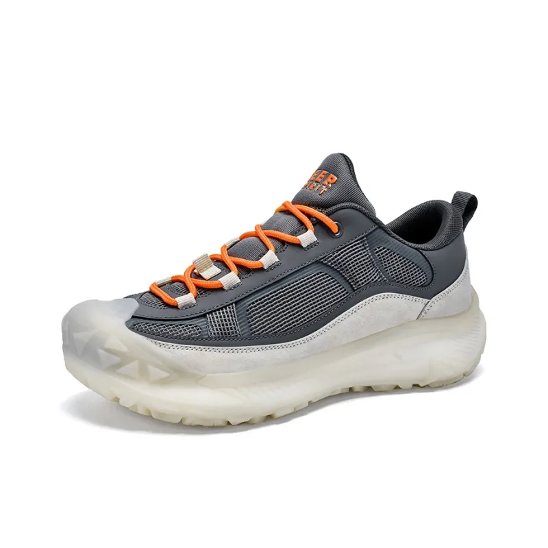 JEEP SPIRIT Slip Resistant, Abrasion Resistant, Moisture Wicking, Lightweight Low Top Casual Shoes Men's Time Gray-2