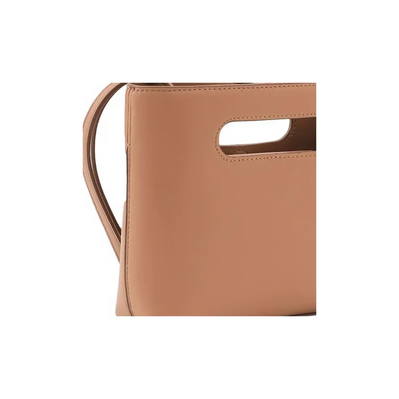 CALVIN KLEIN Synthetic Leather Crossbody One Shoulder Handbag Small Size Women's Light Brown-3