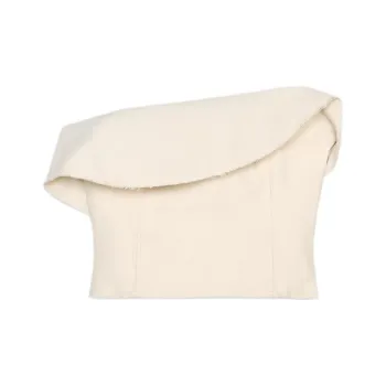 ZARA ZW Series Strapless Top Women's Raw White