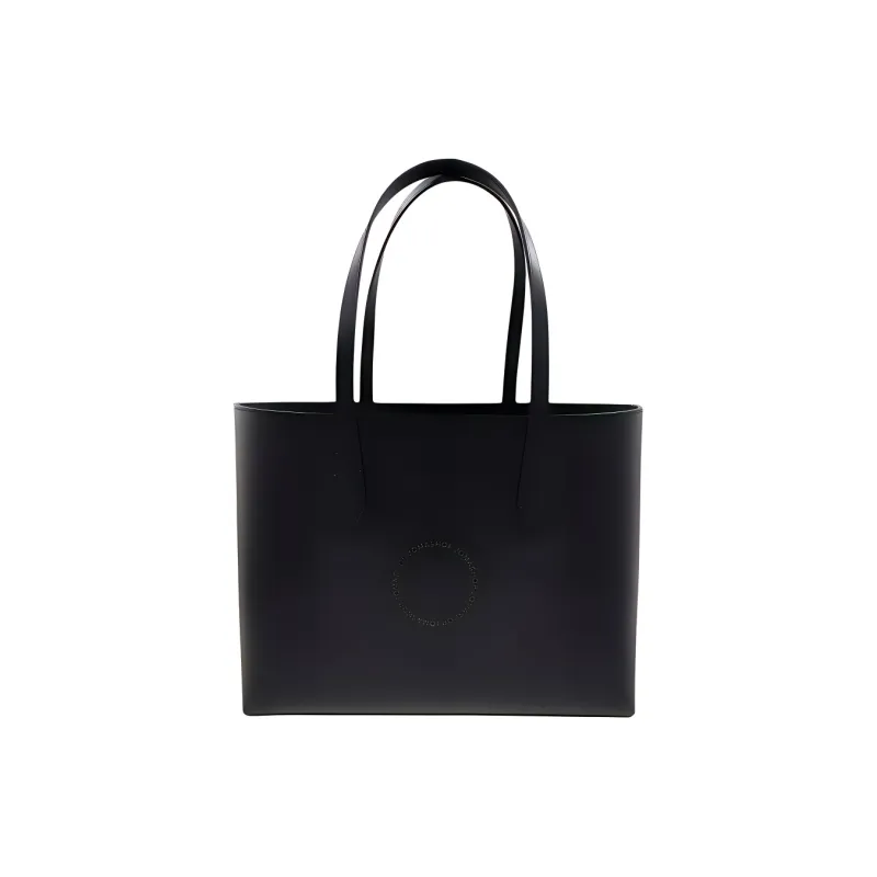 Burberry Leather Tote Bag, Shopping Bag, Shoulder Bag Medium Size Women's Black-3