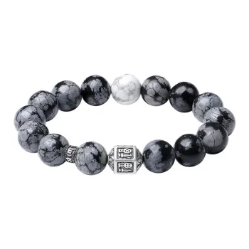 Asia Star Snowflake Obsidian Bracelets Men's