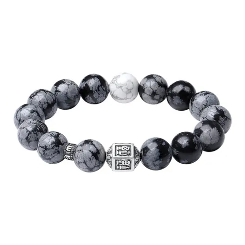 Asia Star Snowflake Obsidian Bracelets Men's