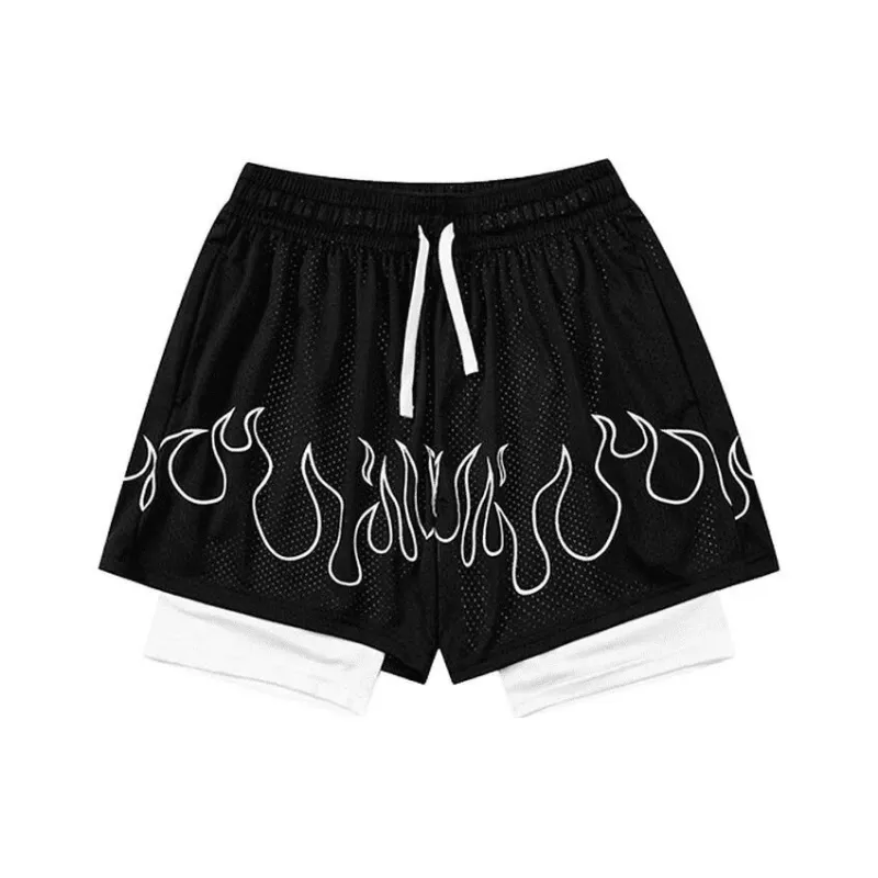WHELVE Casual Shorts Unisex Black-0