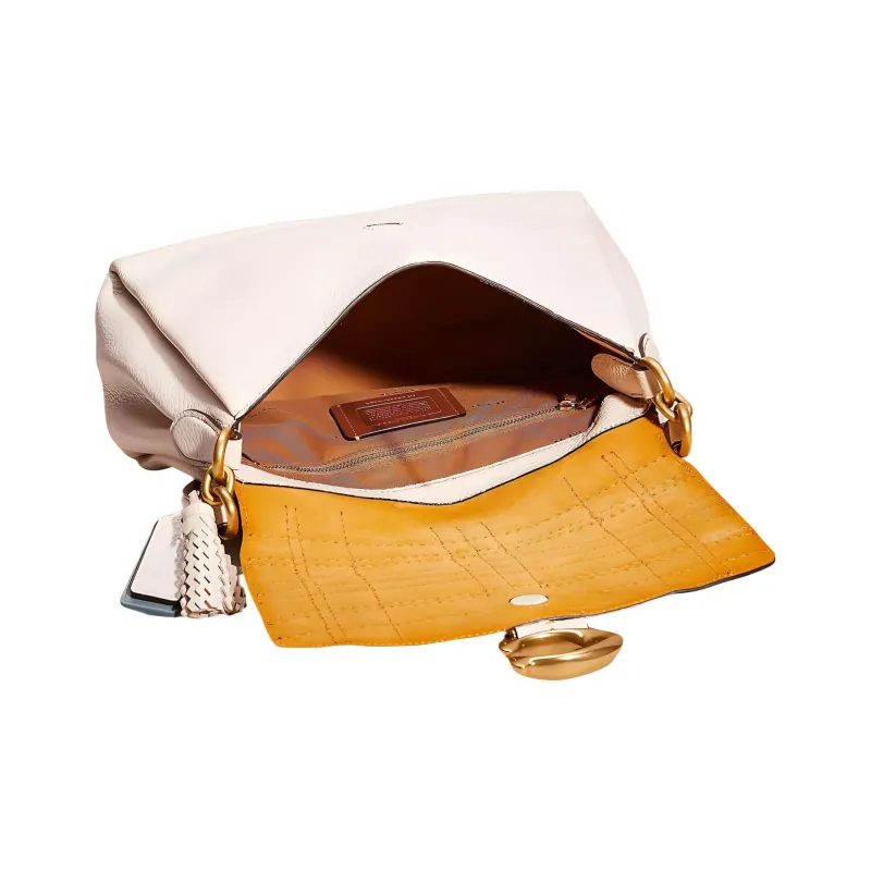 COACH May Soft Leather Handbag, Shoulder Bag Regular Women's White-2