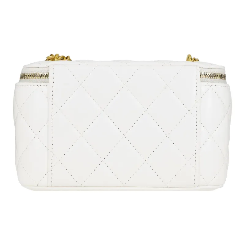 CHANEL Sheepskin Little Golden Pillar Golden Ball Crossbody Bag, Shoulder Bag Women's White-2