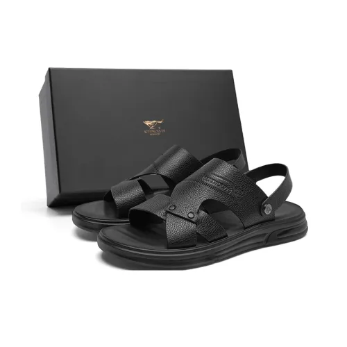 SEPTWOLVES Beach Sandals Men's Black