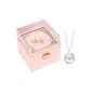 Pink Rose+Moonstone Necklace