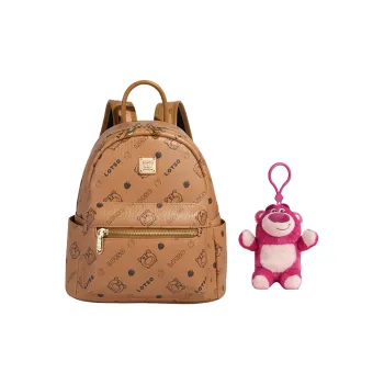 Disney Strawberry Bear Series Synthetic Leather Backpack Medium Size Women's Multicolor