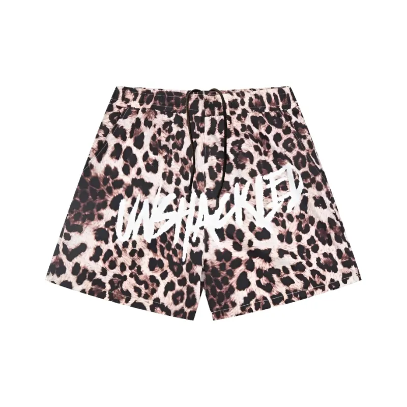 Bubble Trap Casual Shorts Unisex Leopard Print Shorts-0