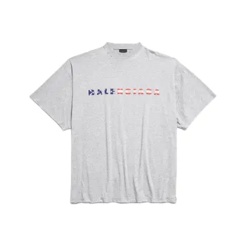 Balenciaga T Shirt Loose Fit Men's Gray