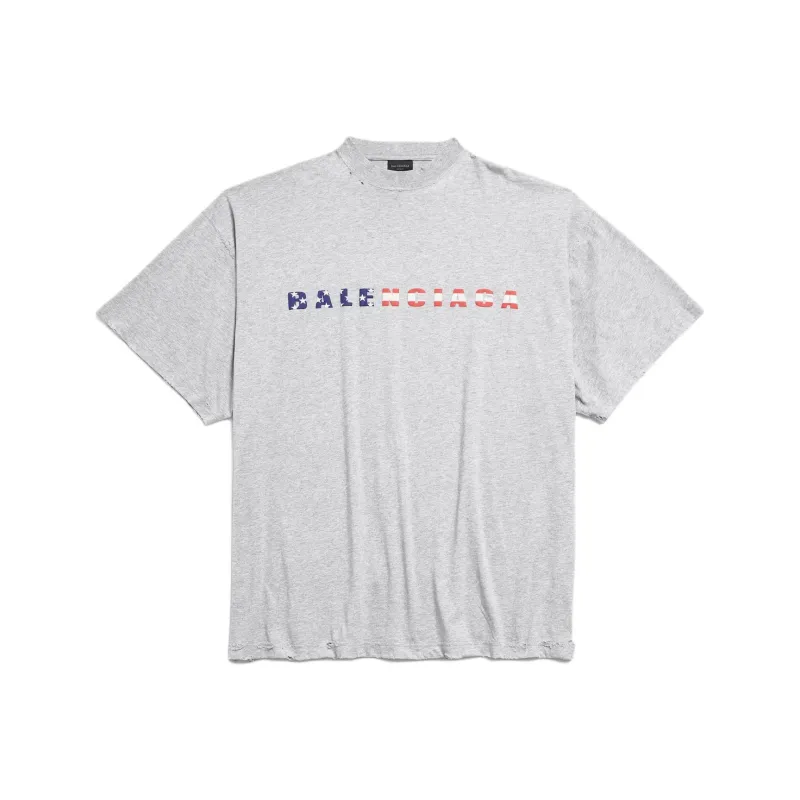Balenciaga T Shirt Loose Fit Men's Gray-0