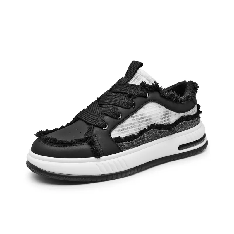 Hong Kong Meng Slip Resistant, Abrasion Resistant, Breathable Low Top Skateboard Shoes Men's-1