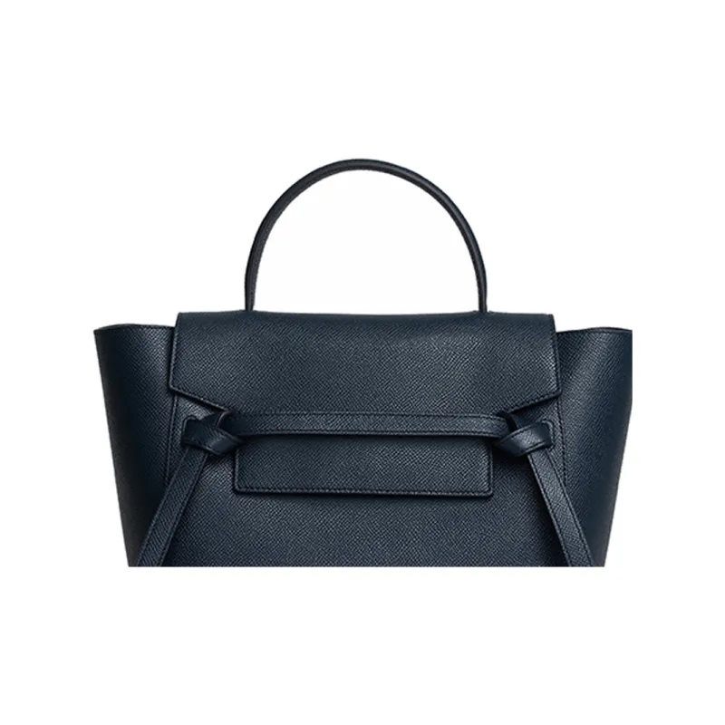 CELINE Belt Calfskin Catfish Bag Handbag Shoulder Bag Crossbody Bag Medium Size Women's Deep Navy Blue-2