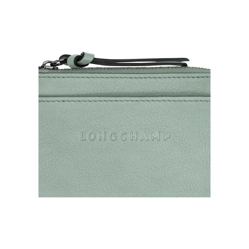 LONGCHAMP 3D Calfskin Card Holder Women's Light Blue-2