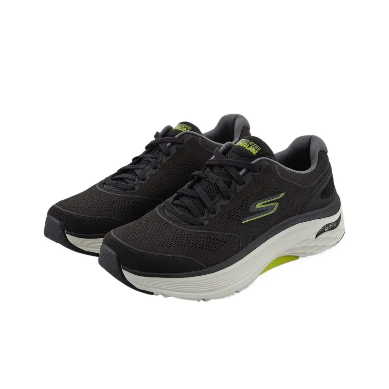 Skechers Goran Max Cushioning Arch Fit Low Top Running Shoes Men's Black-2