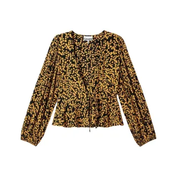 GANNI Shirt Women's Black/Yellow