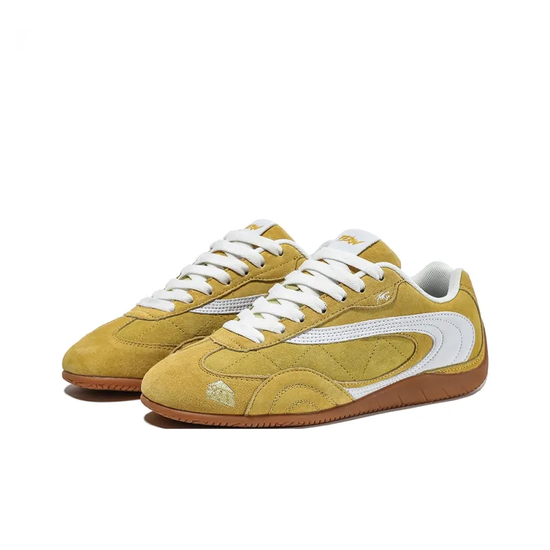 FERW Coverage Slip Resistant And Abrasion Resistant Low Top Skateboard Shoes Unisex Lemon-1