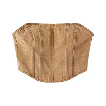 Miss Sixty Strapless Top Women's Khaki