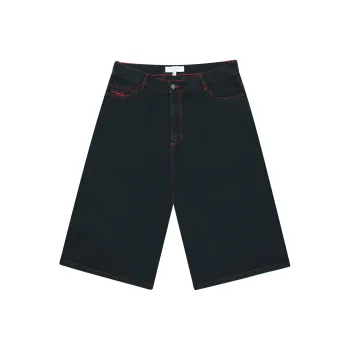 YARDSALE SS25 Phantasy Shorts Black Denim Shorts Unisex Black