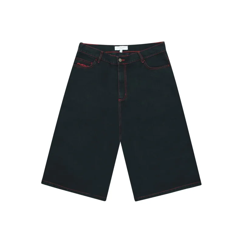 YARDSALE SS25 Phantasy Shorts Black Denim Shorts Unisex Black-0