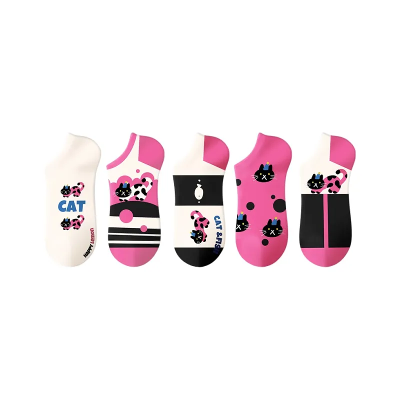 Happylemon No Show Socks Women's 5 Pack-8