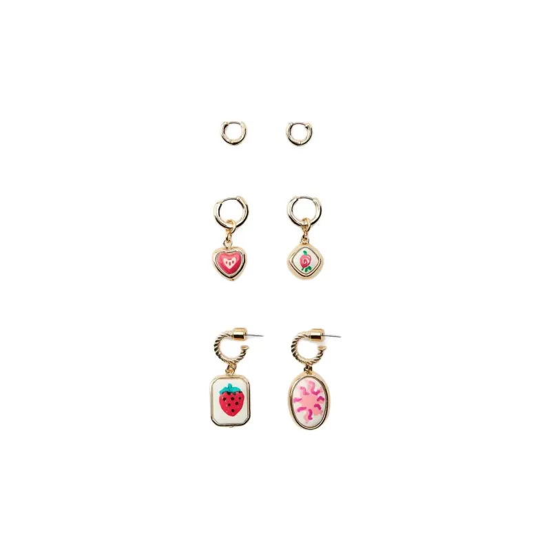ZARA Acrylic, Zinc Steel, Metal Earrings Women's Gold-0