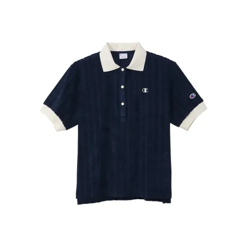 Champion SS24 Polo Shirt Women's Dark Marine Blue