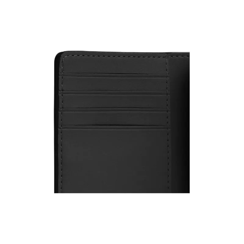 COACH SignatureCanvas High Quality Leather Wallet Medium Size Women's Charcoal & Black-3