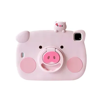 Wei Xin Pink Pig Nose Rotating Stand Compatibility With IPad Pro/Air 5/Mini 6/7/11 Tablet Protective Cases
