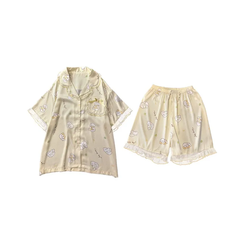 Maultiay Pajama Set Women's Yellow-0