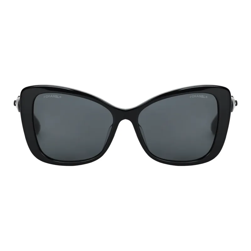 CHANEL Butterfly Sunglasses Unisex Black-1