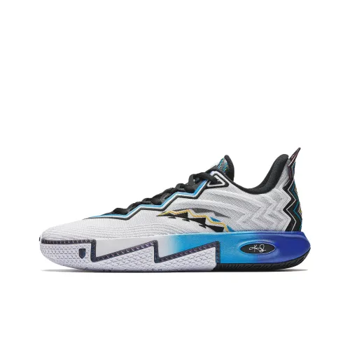 Anta KAI 2 Cushioning, Abrasion Resistant, And Resilient Properties Low Top Basketball Shoes Men
s White Black Blue