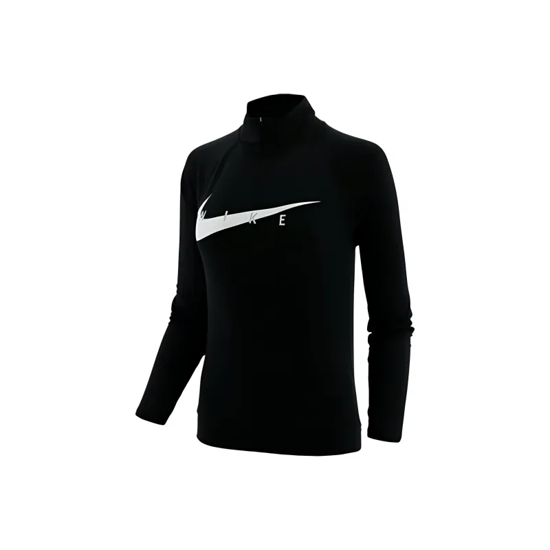 Nike Swoosh Run L/S T shirt Black/White-0