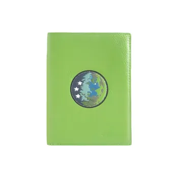 COACH Leather Passport Holder Mini Unisex Green