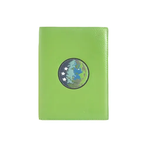COACH Leather Passport Holder Mini Unisex Green